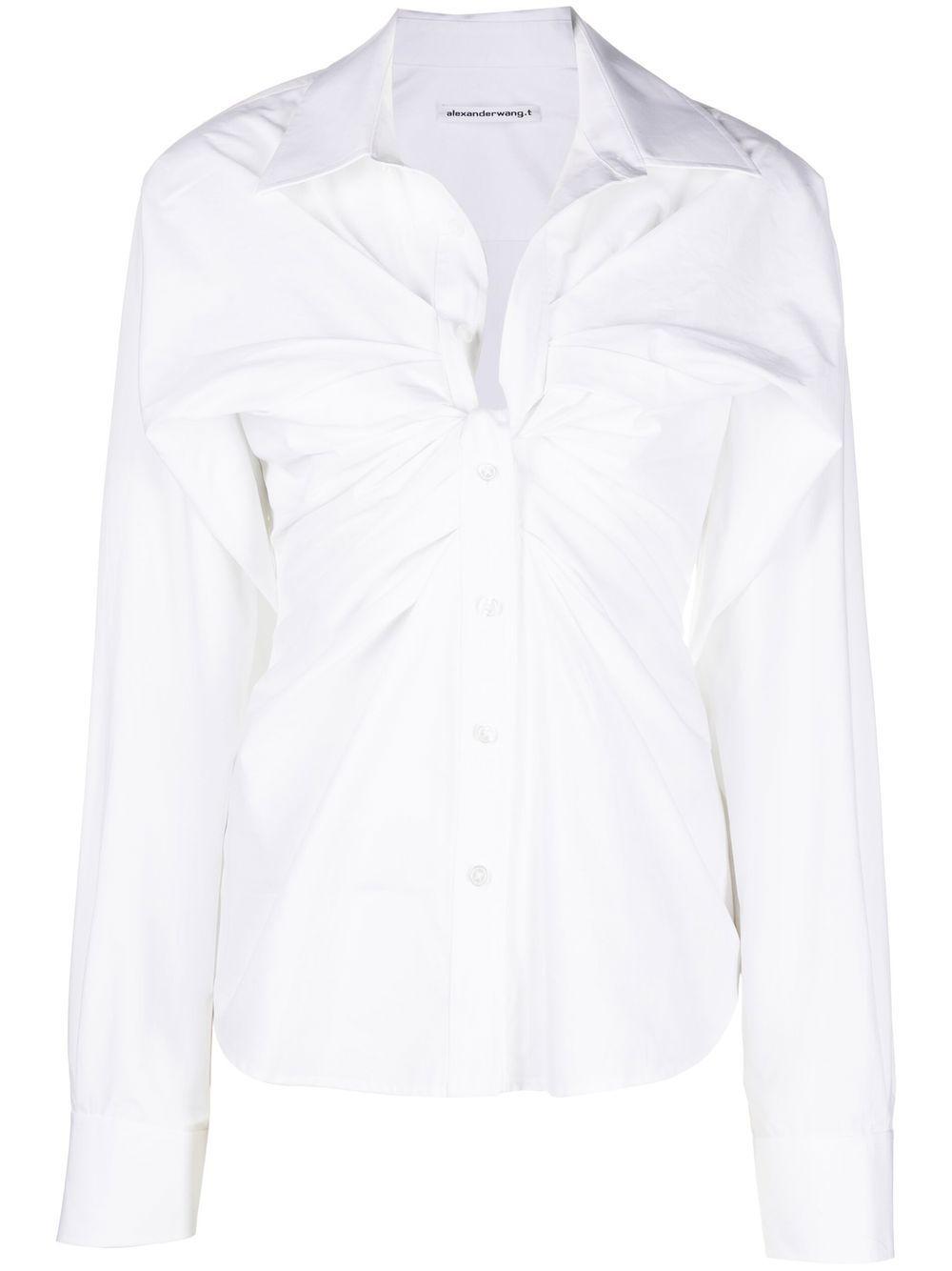 spread-collar long-sleeve shirt