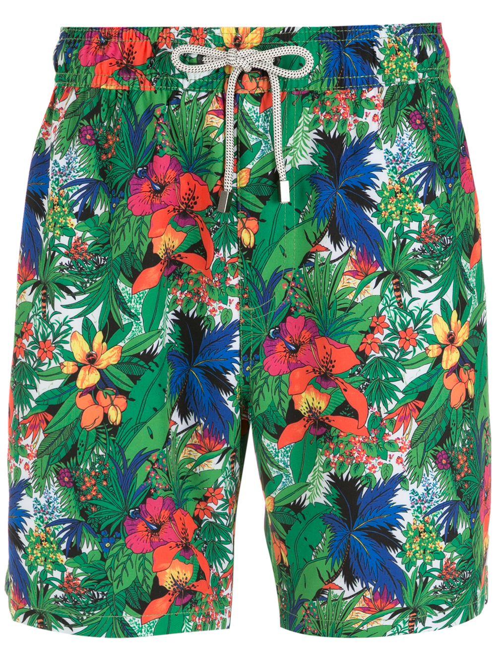 floral-print swim shorts