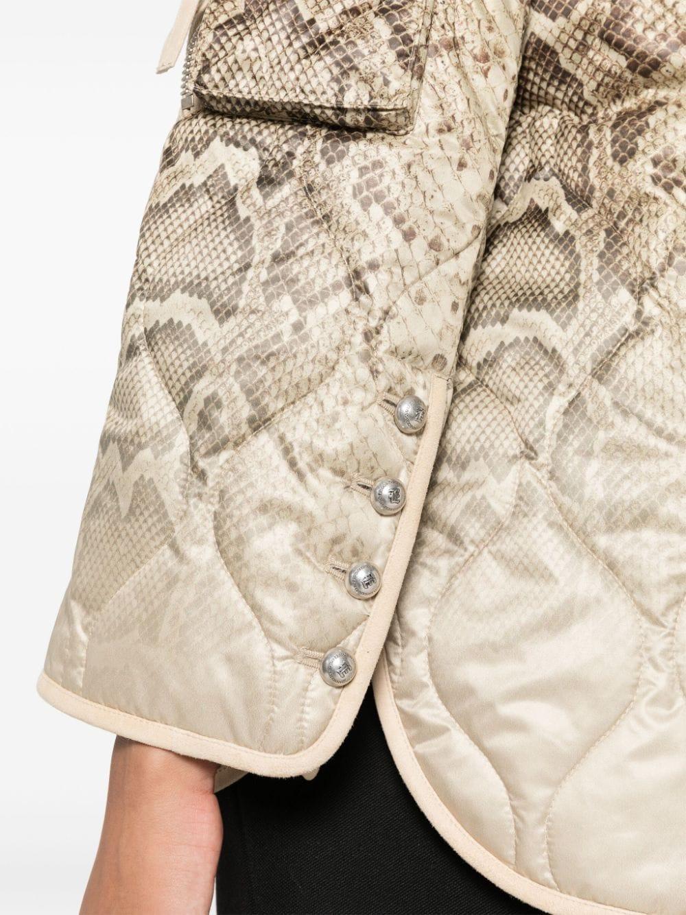 snakeskin-print jacket