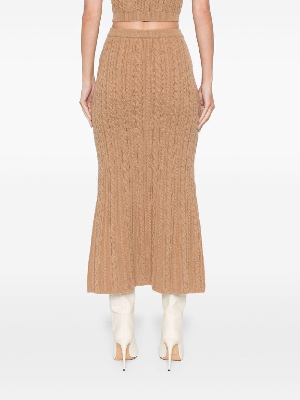 cable-knit maxi skirt