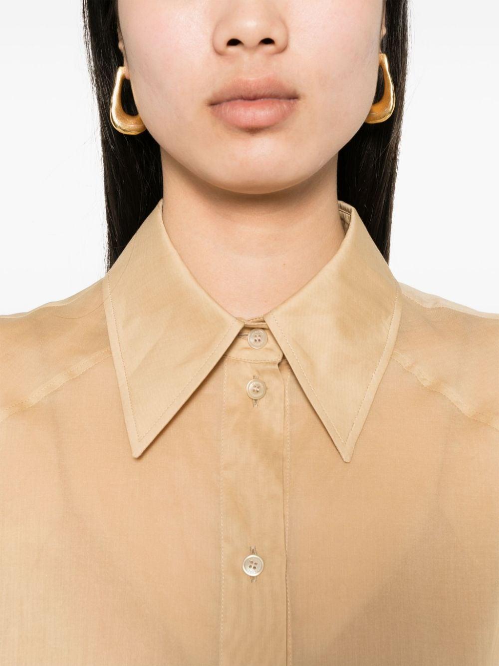 semi-sheer cotton shirt