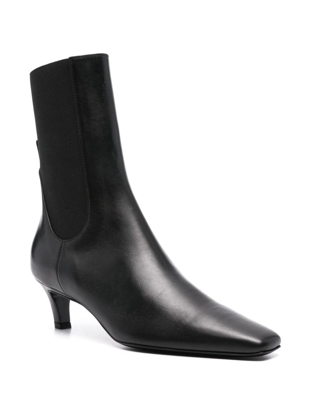 The Mid Heel leather boots