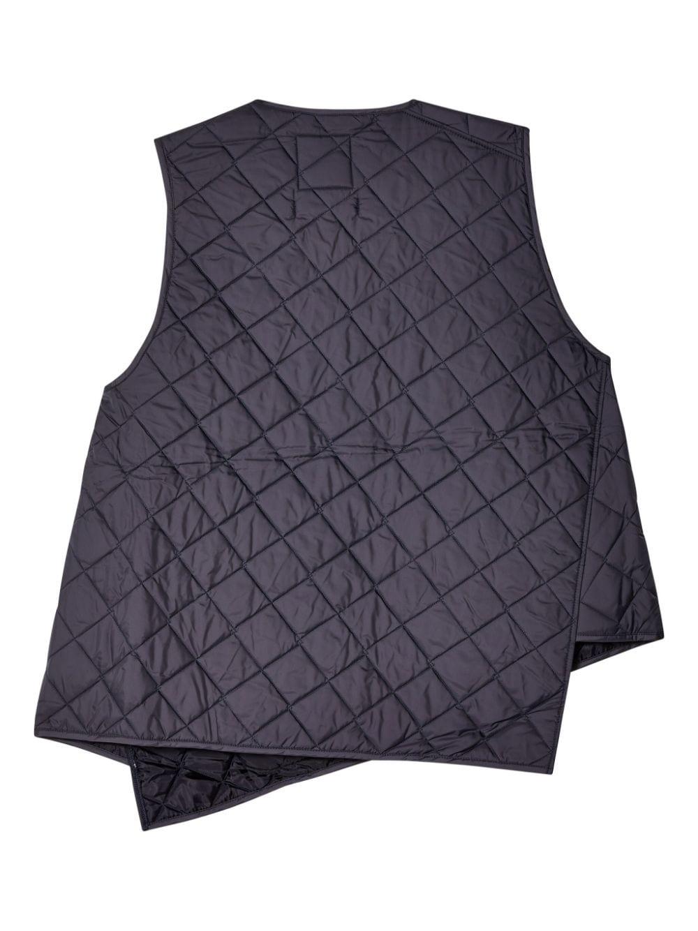 diamond-quilted gilet