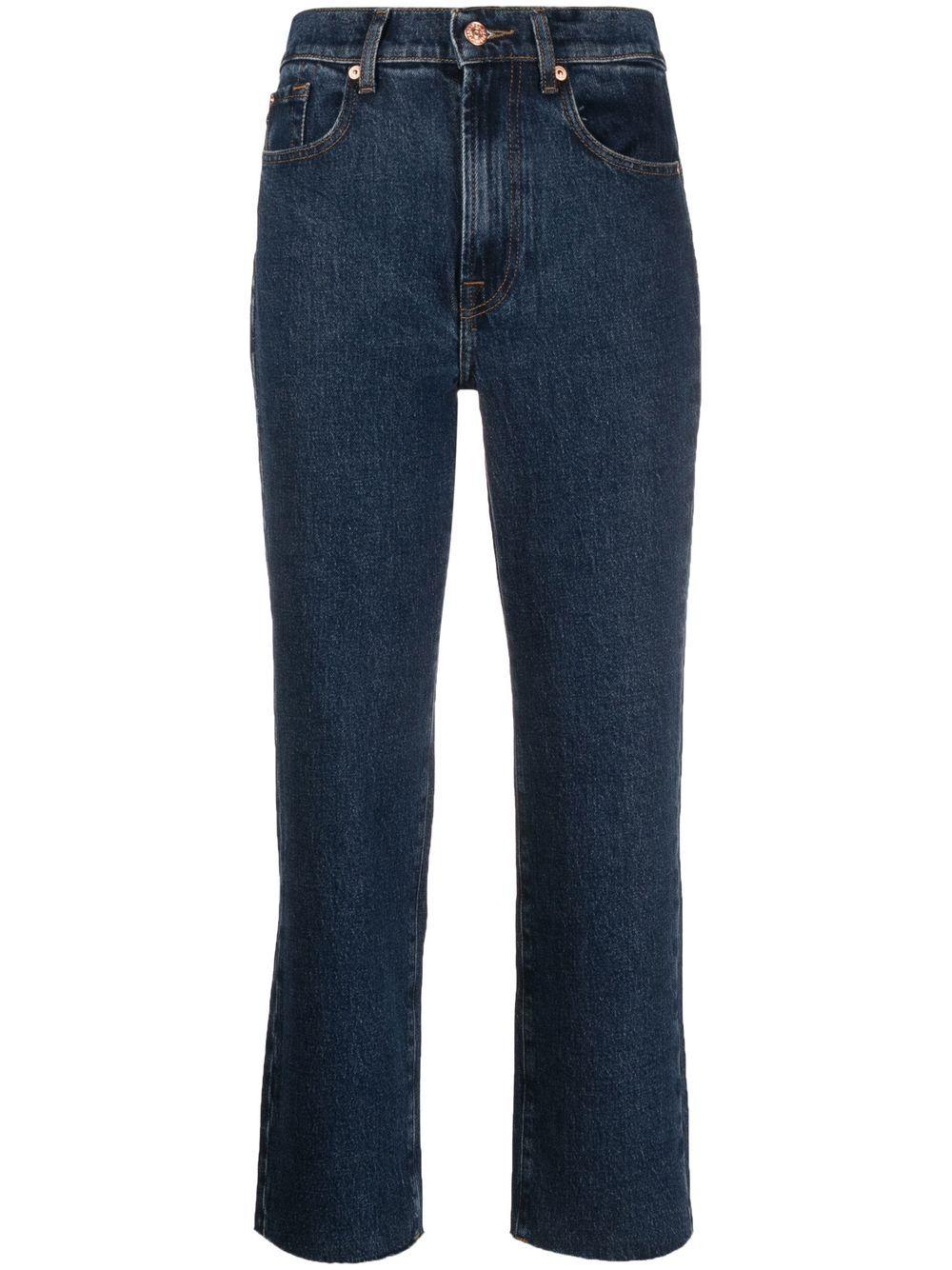 Logan raw-cut cropped jeans