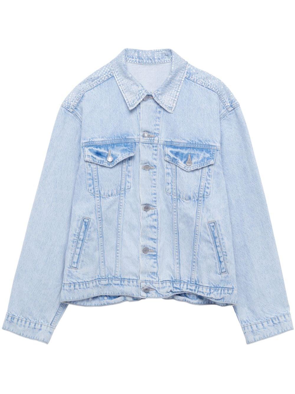 Lambert crystal-embellished denim jacket 