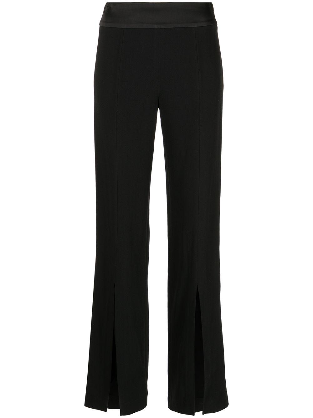 Crepe straight-leg trousers