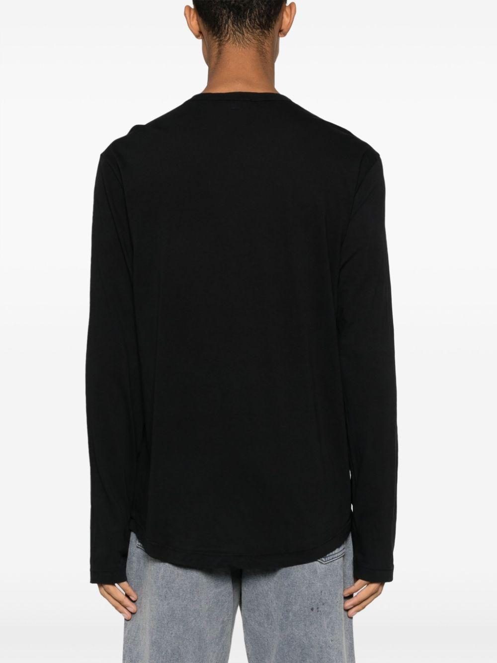 long-sleeve cotton T-shirt