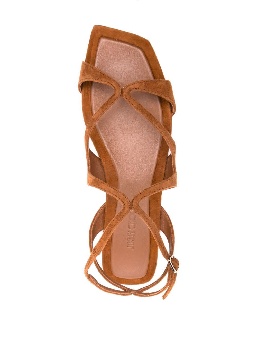 Brown Ayla Suede Sandals