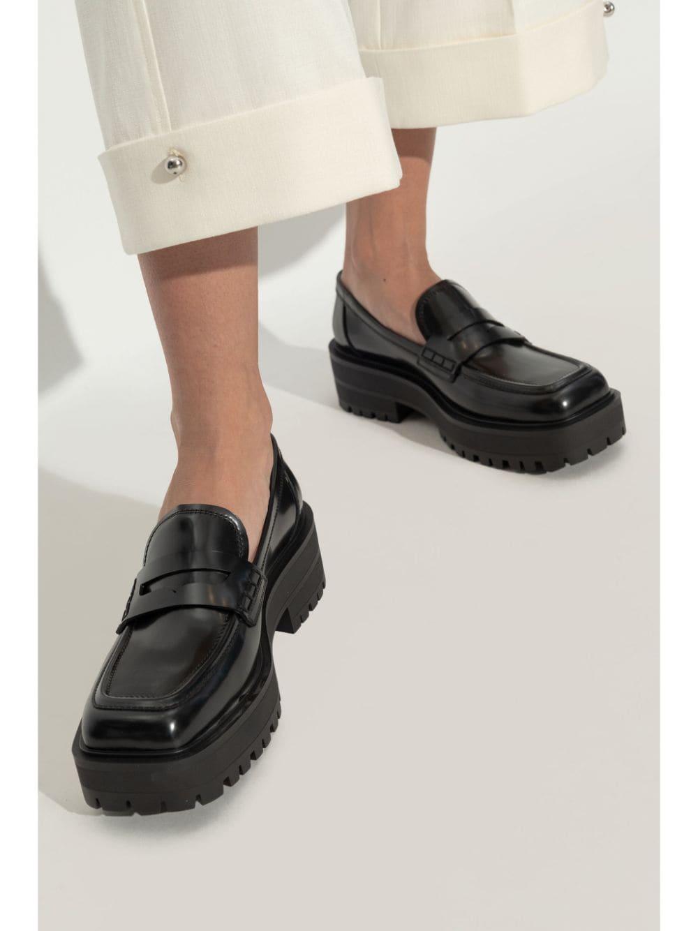 leather loafers