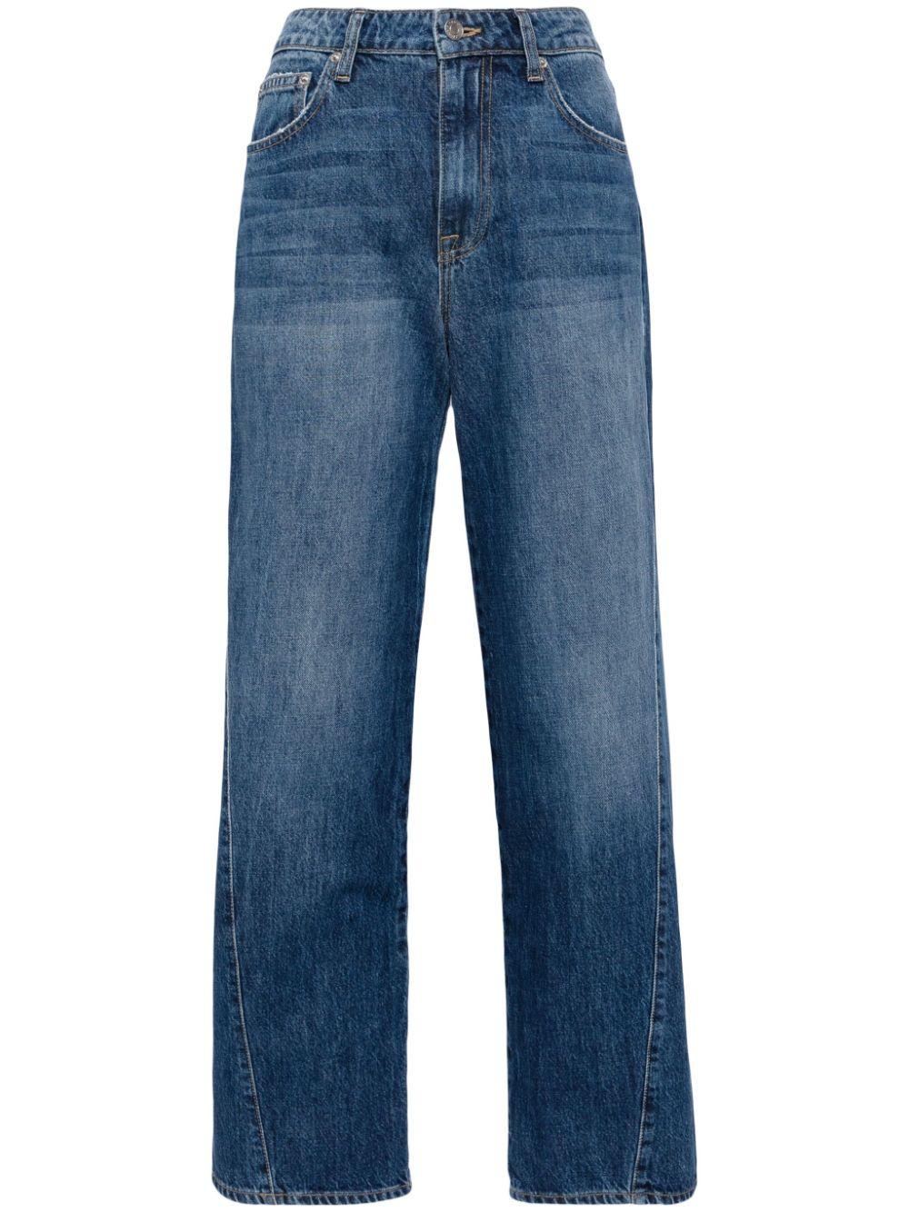 high-rise cropped jeans