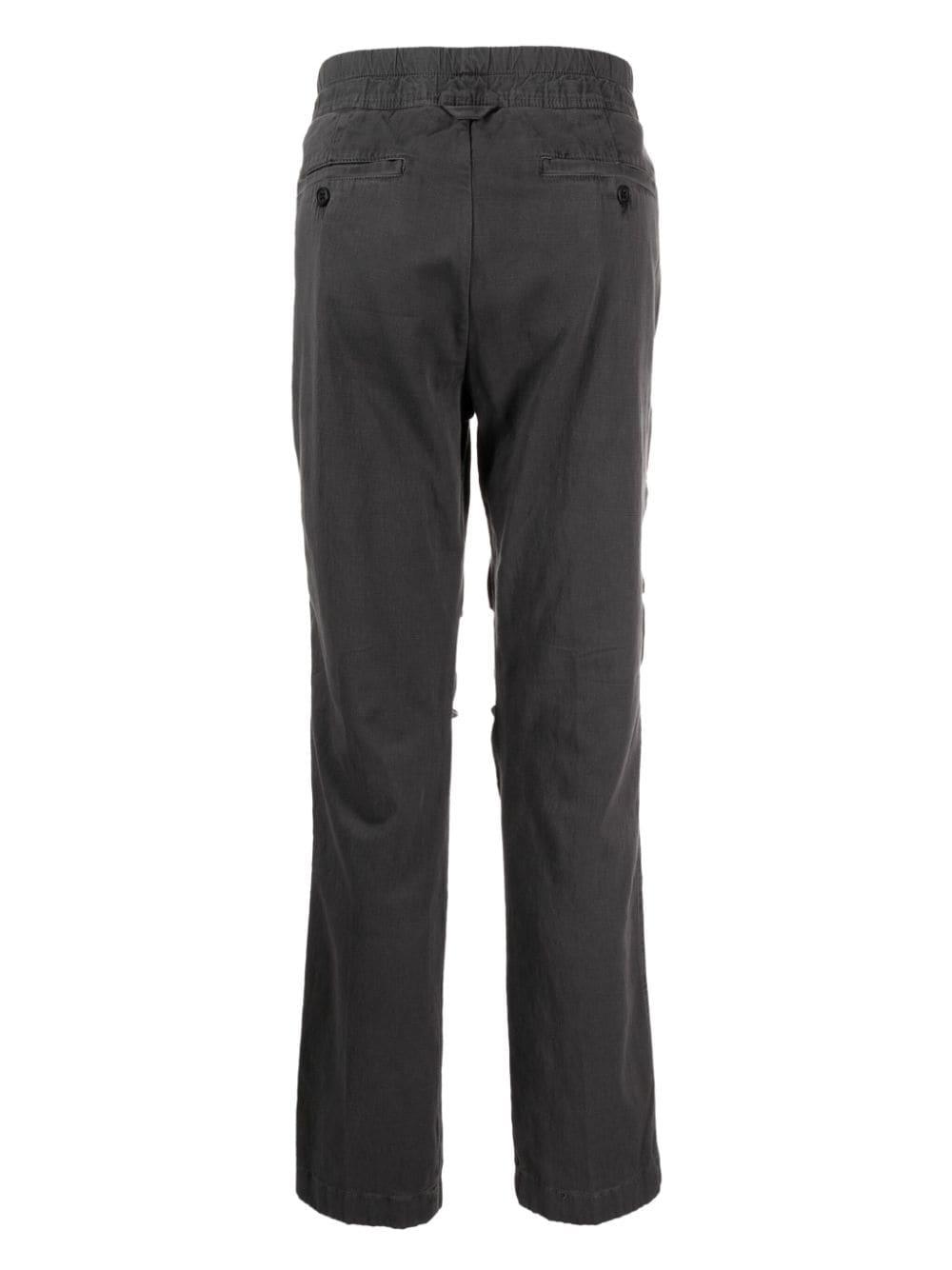 drawstring straight-leg trousers