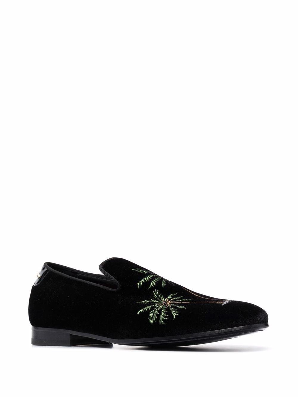 Palm embroidered loafers