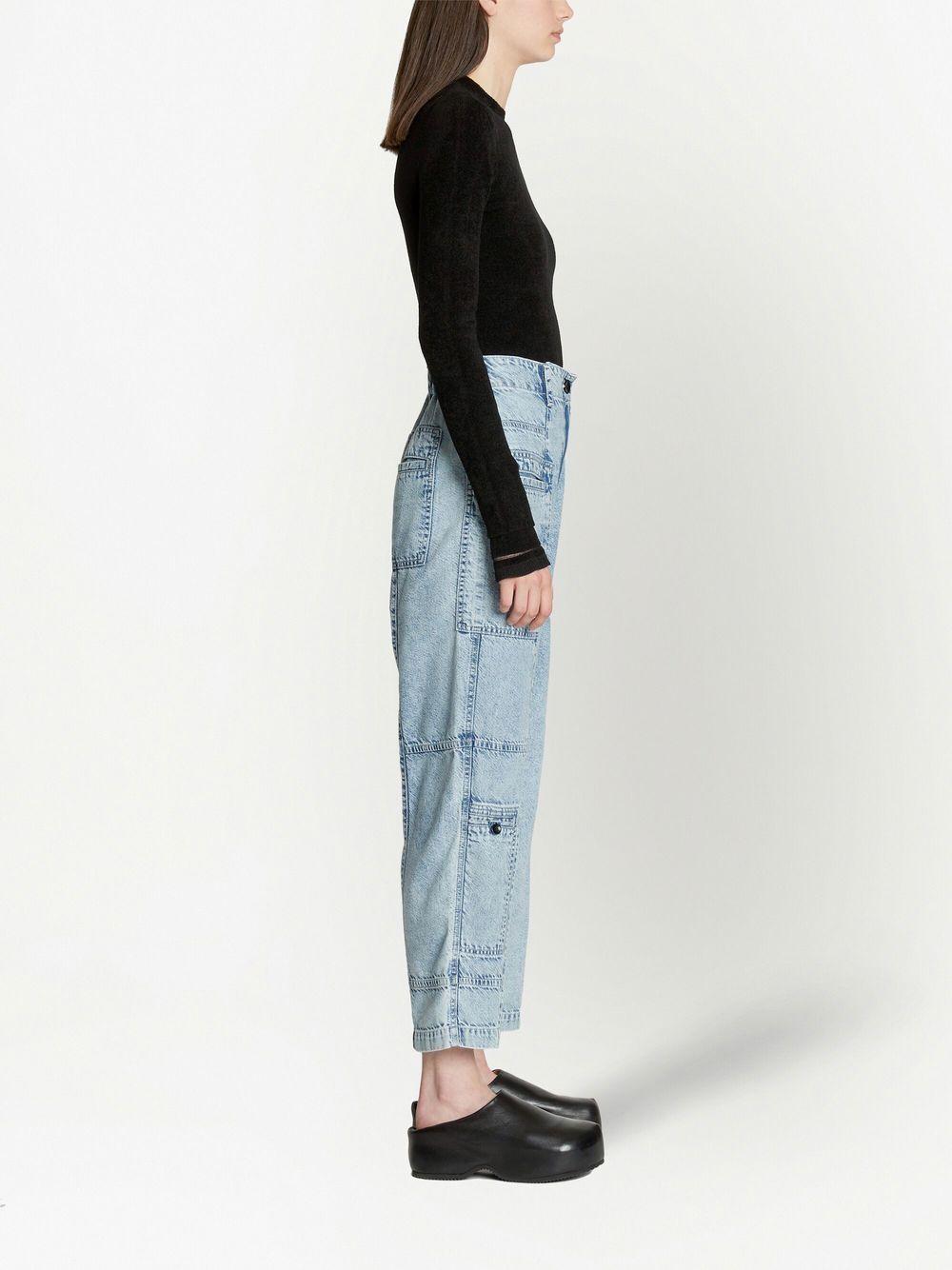 high-rise straight-leg jeans