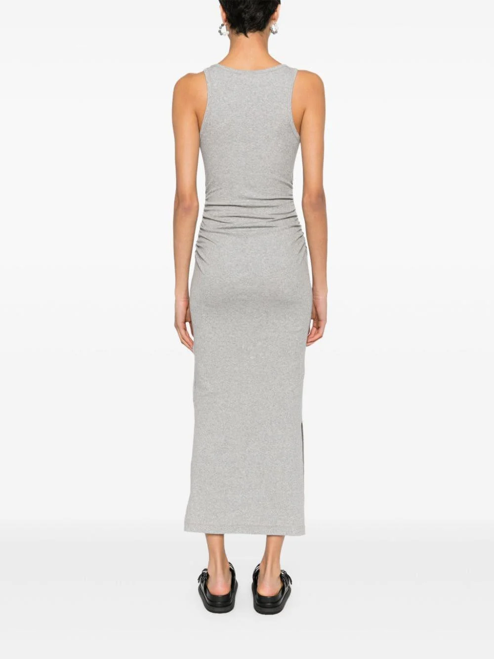 fine-ribbed midi dress