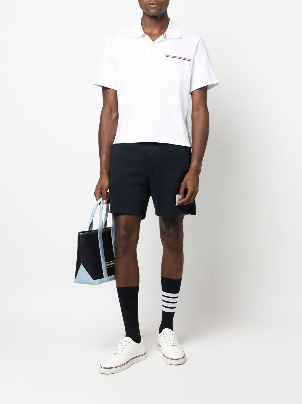 RWB-stripe cotton polo shirt