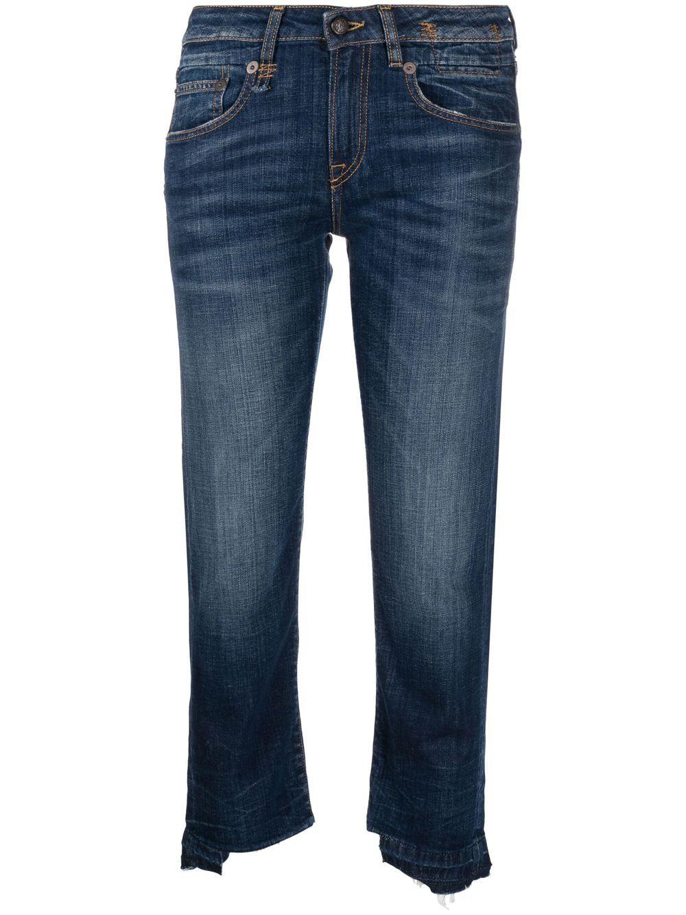 high-rise cropped jeans