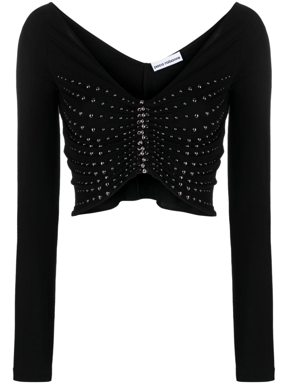 stud-detail cropped top