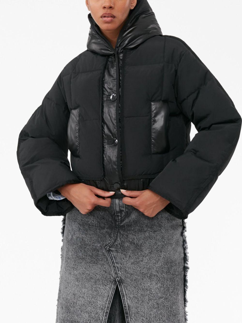 hooded quilted jacket