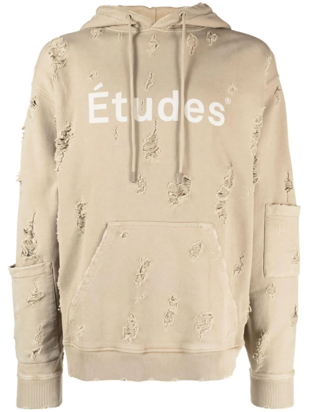 Ensemble distressed-effect hoodie