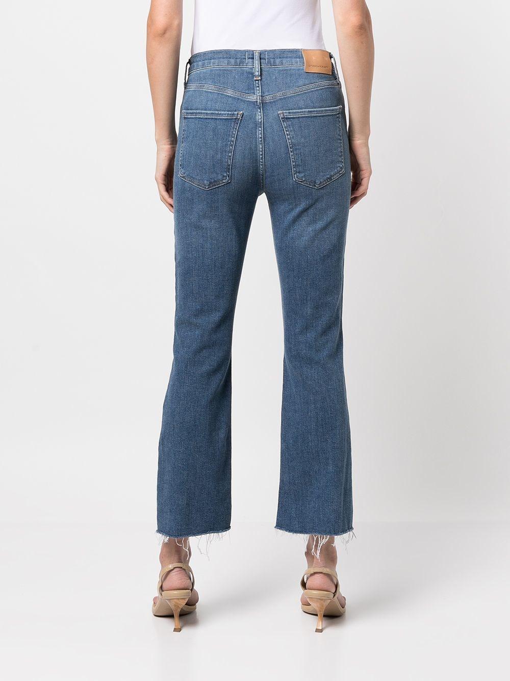 raw-cut hem denim jeans