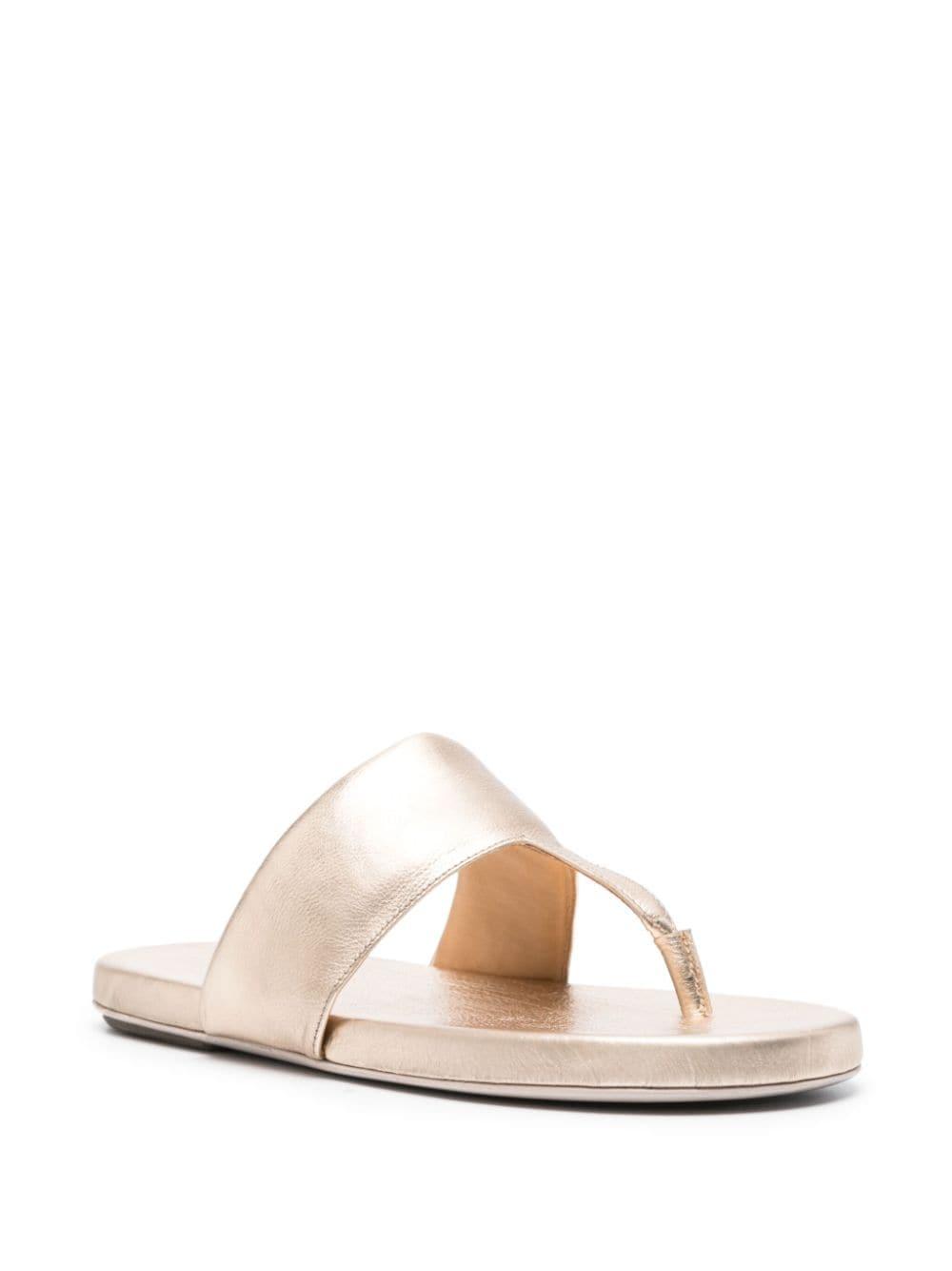 Spanciata leather flip-flops