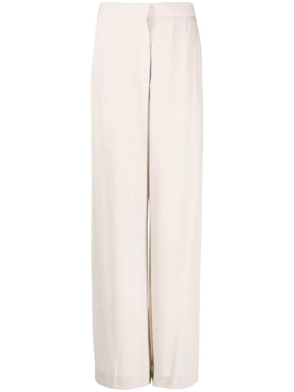 high-waisted wide-leg trousers