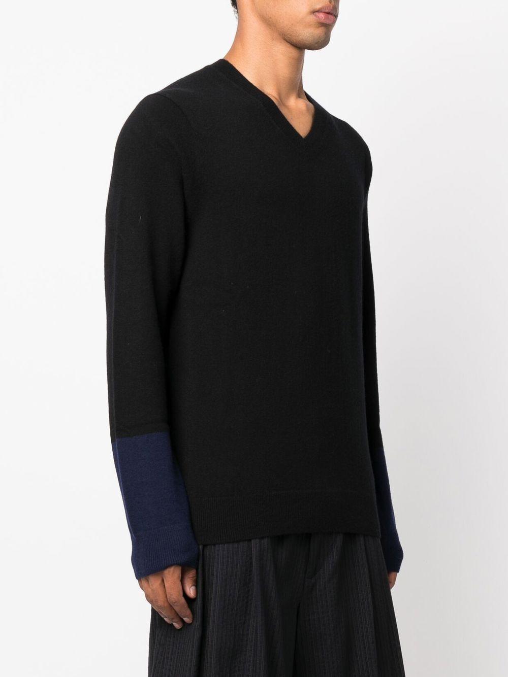 V-neck long-sleeve jumper 