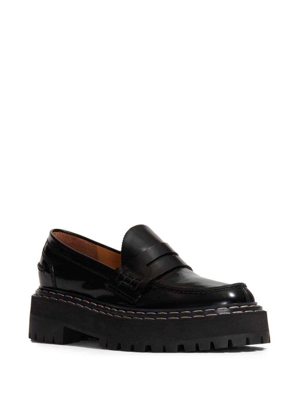 chunky leather loafers