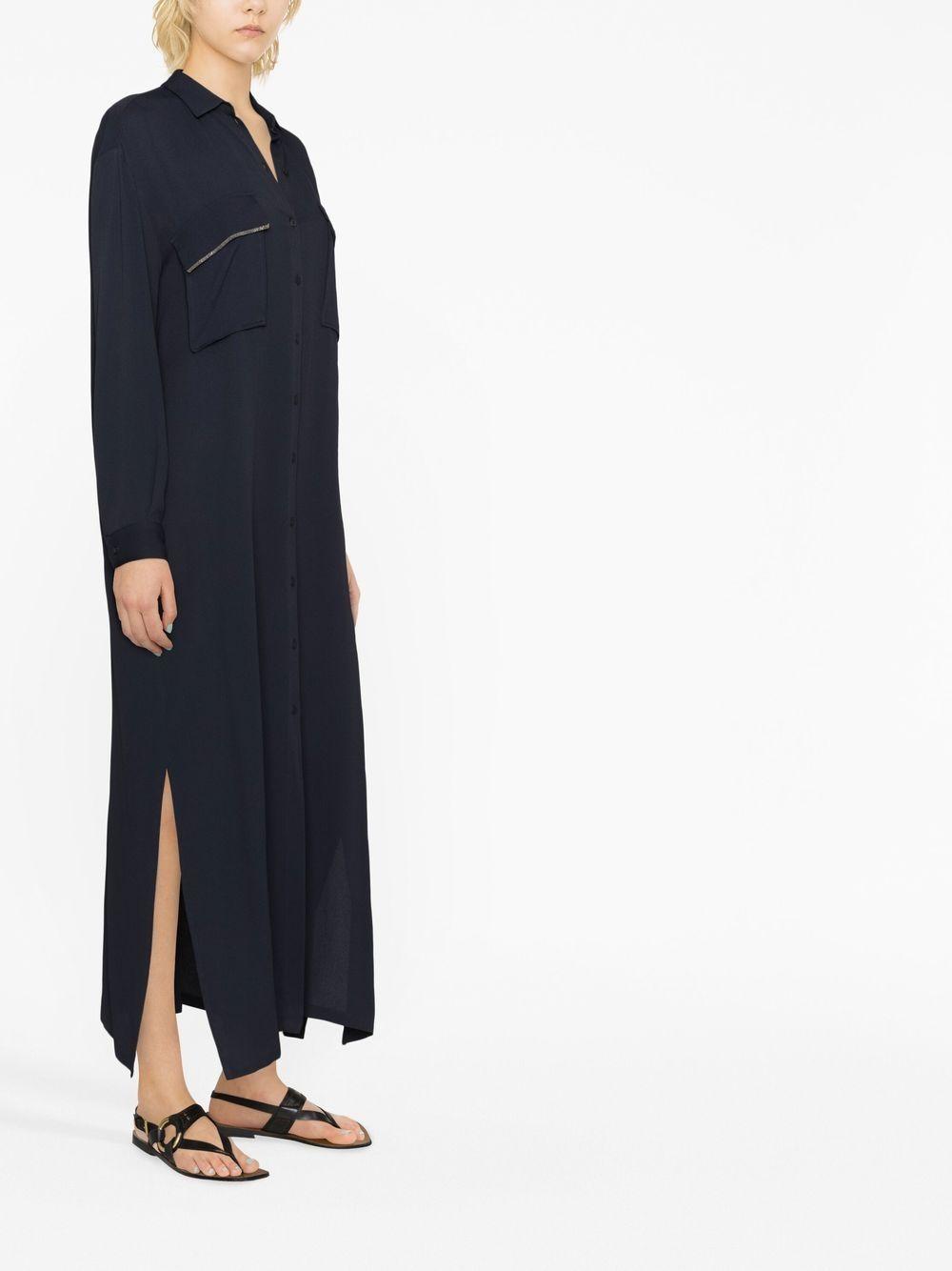 long-sleeved maxi shirtdress