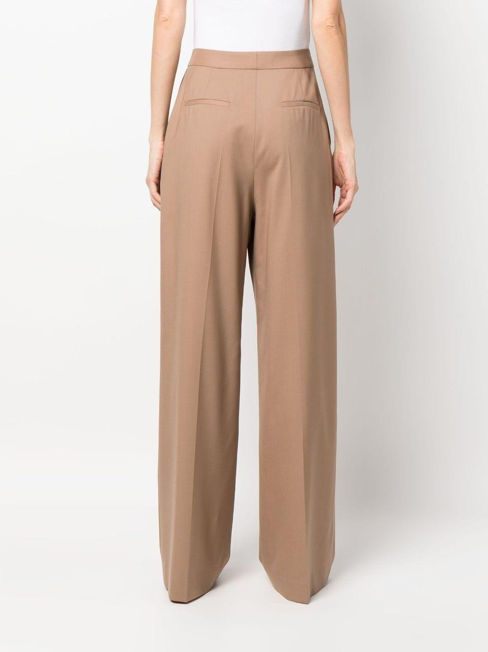 pressed-crease wide-leg trousers