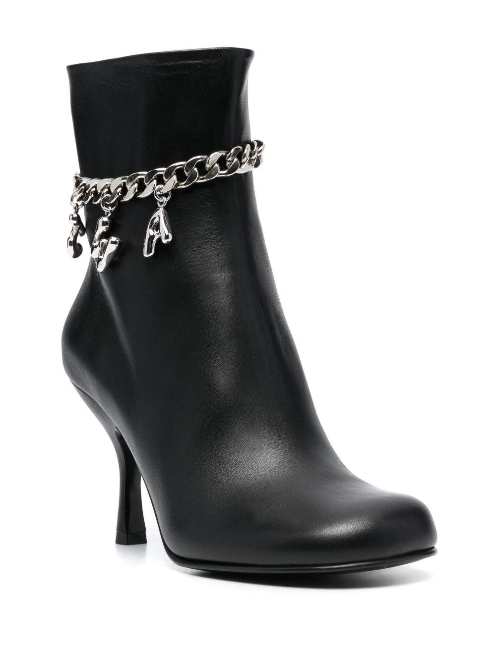 80mm logo-embellished leather boots