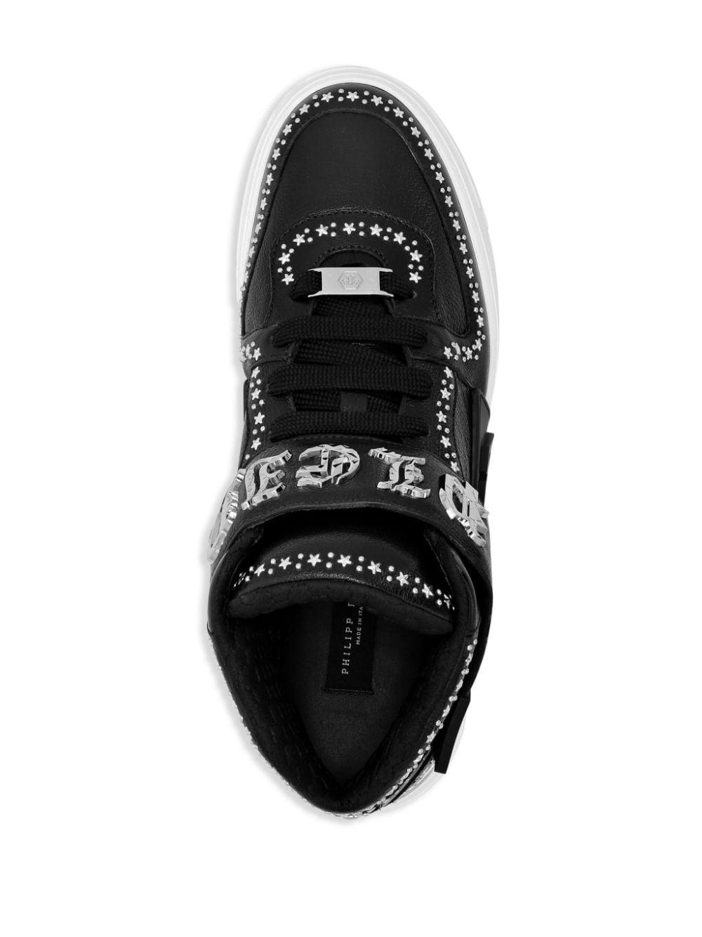 Gothic Plein mid-top sneakers