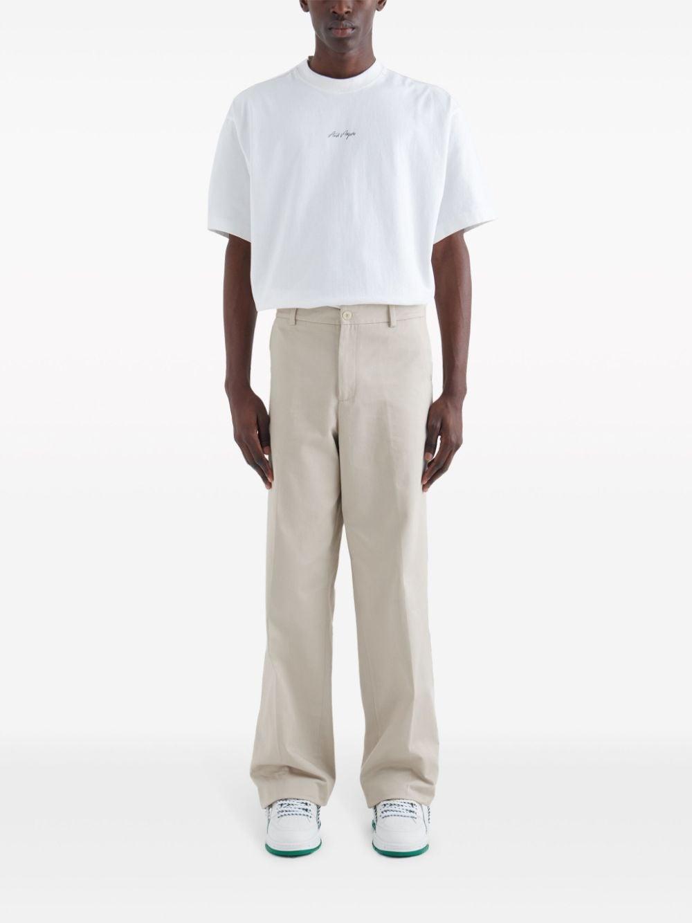 Serif relaxed-fit cotton trousers