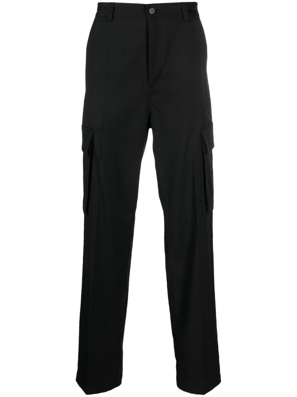 cargo-pocket wool trousers