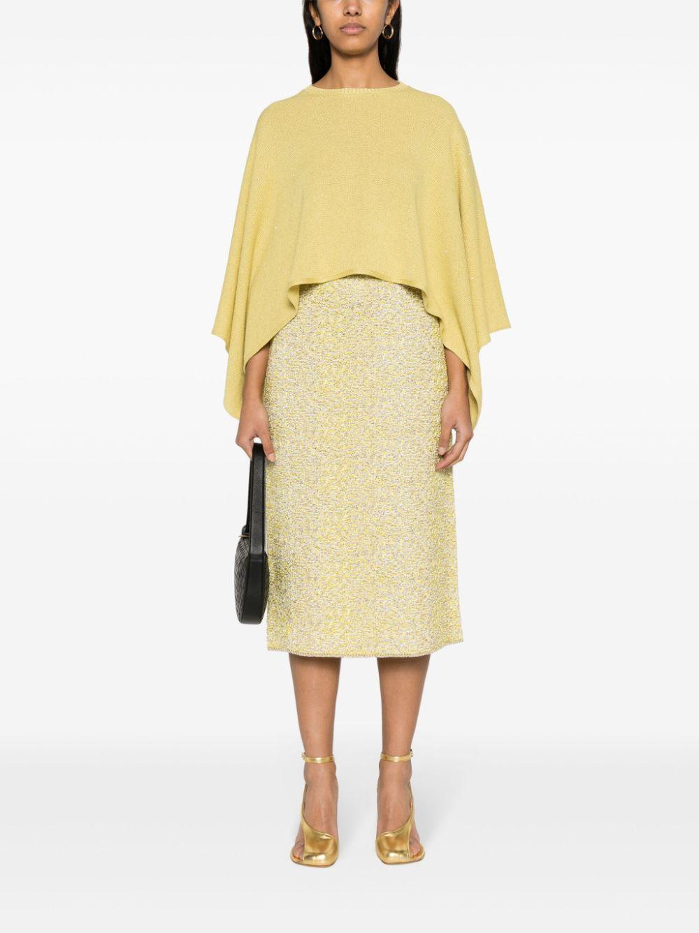 sequinned cropped poncho