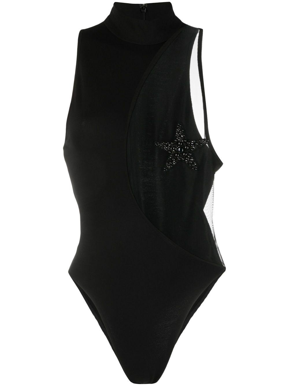 star-detail cut-out bodysuit