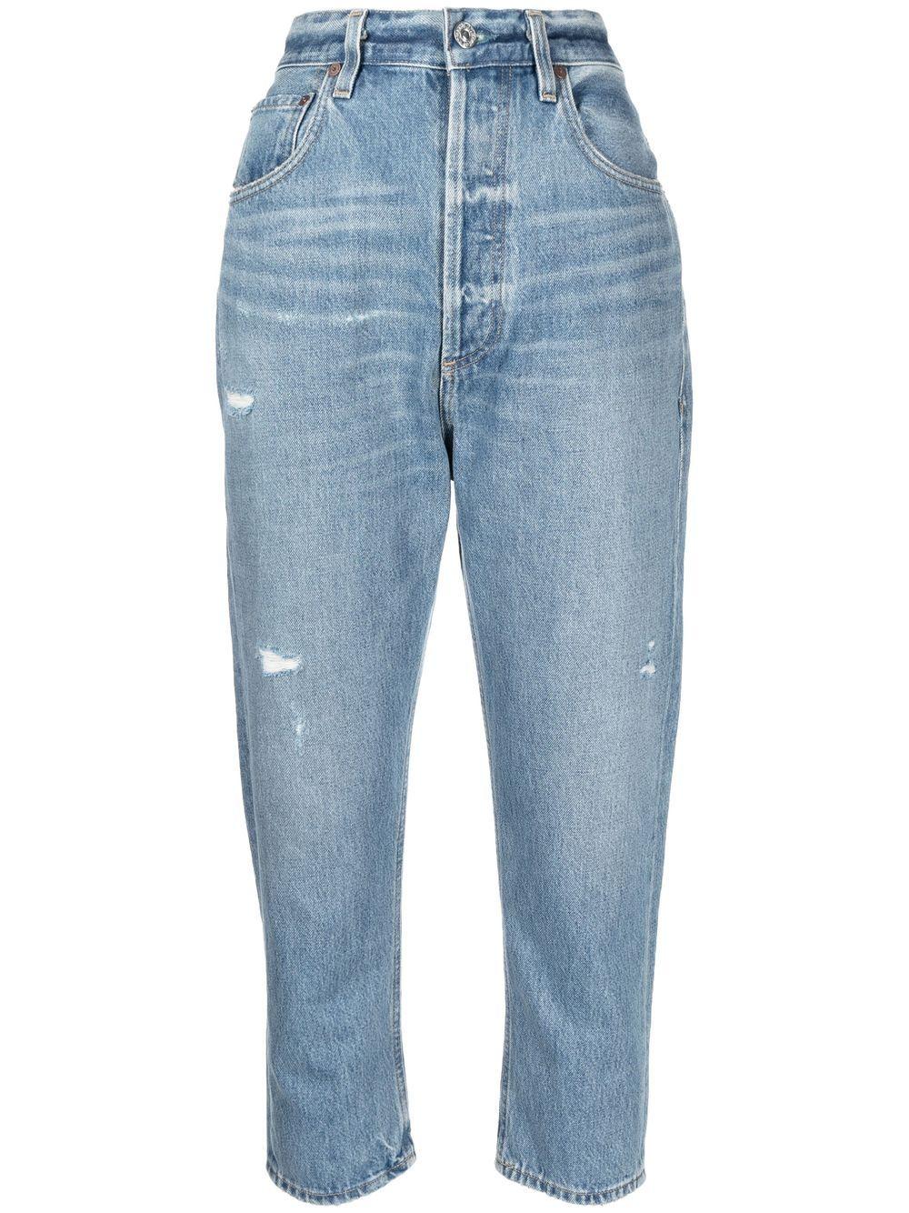 Pony Boy cropped distressed jeans