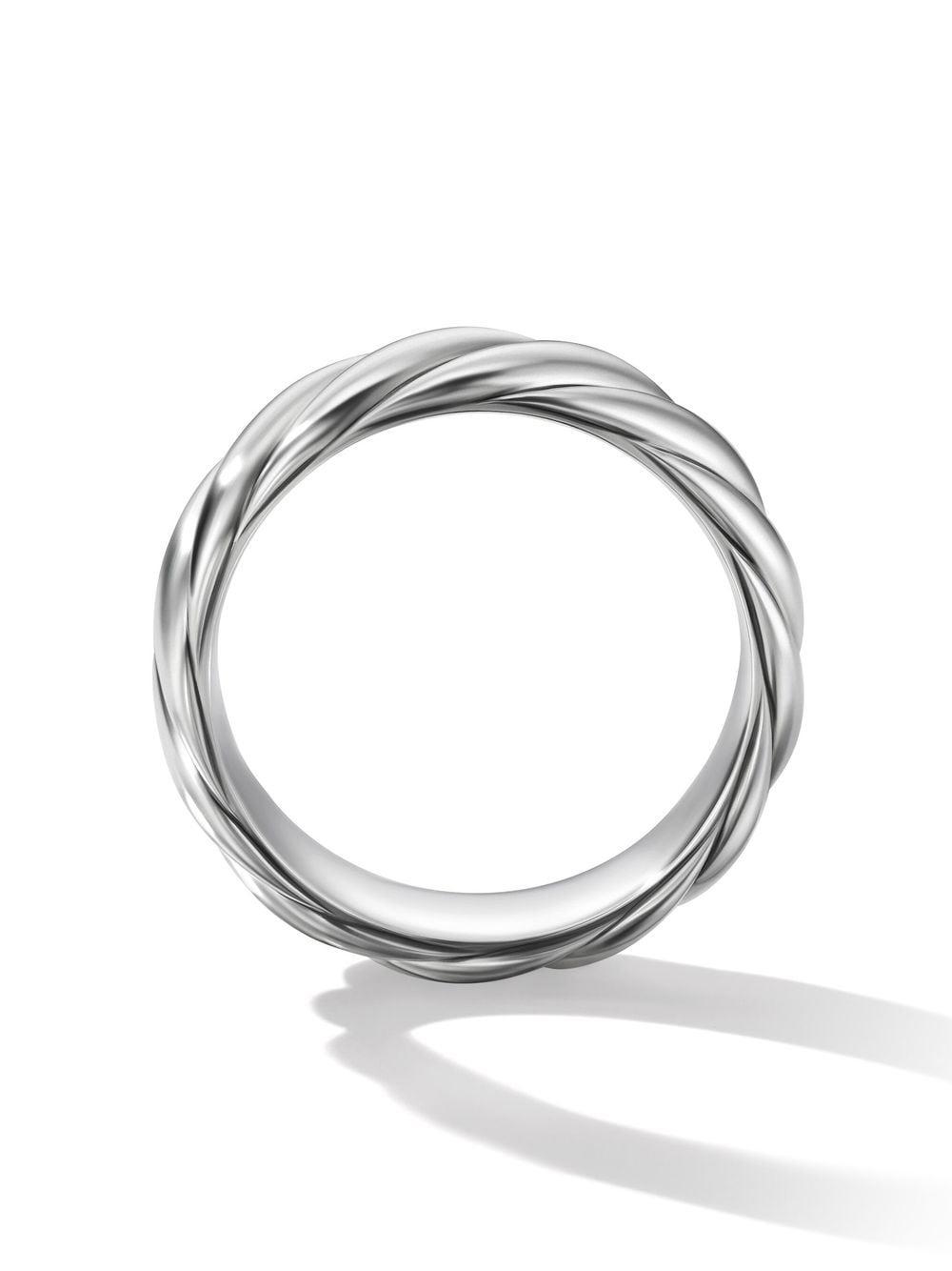 sterling silver Sculpted Cable Contour band ring