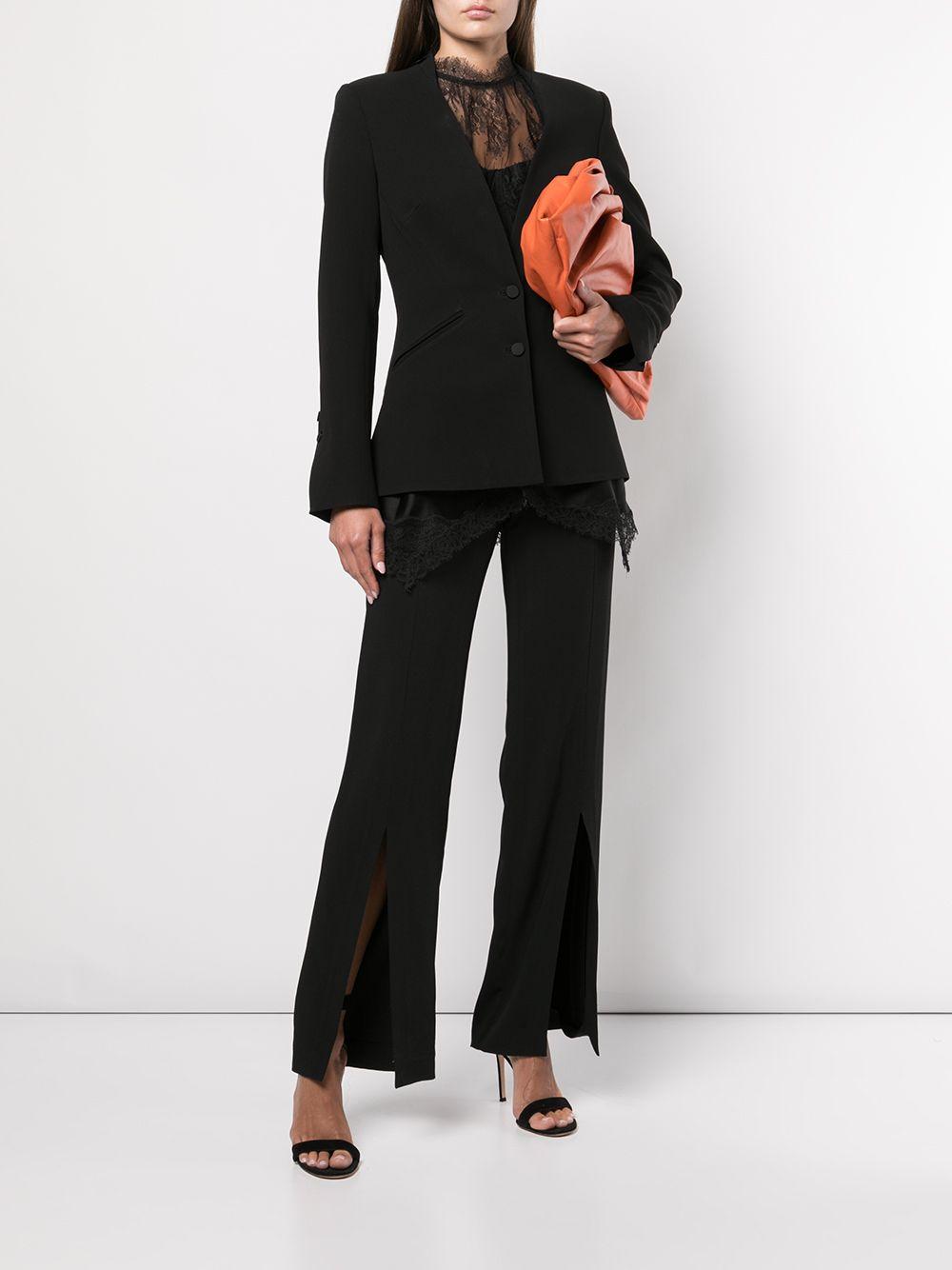 Crepe straight-leg trousers