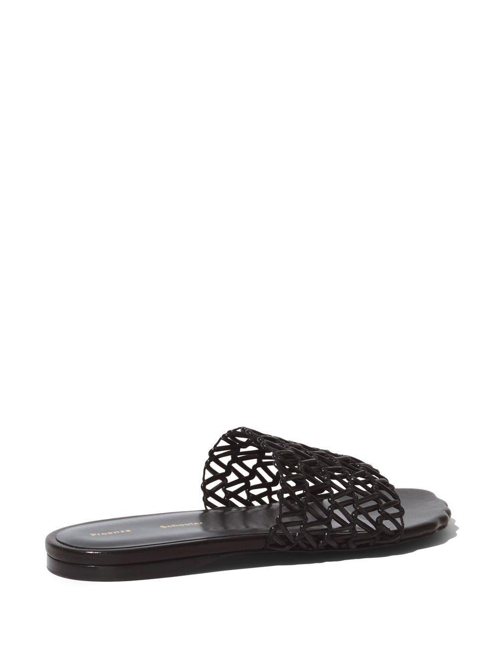 Sculpt woven slide sandals