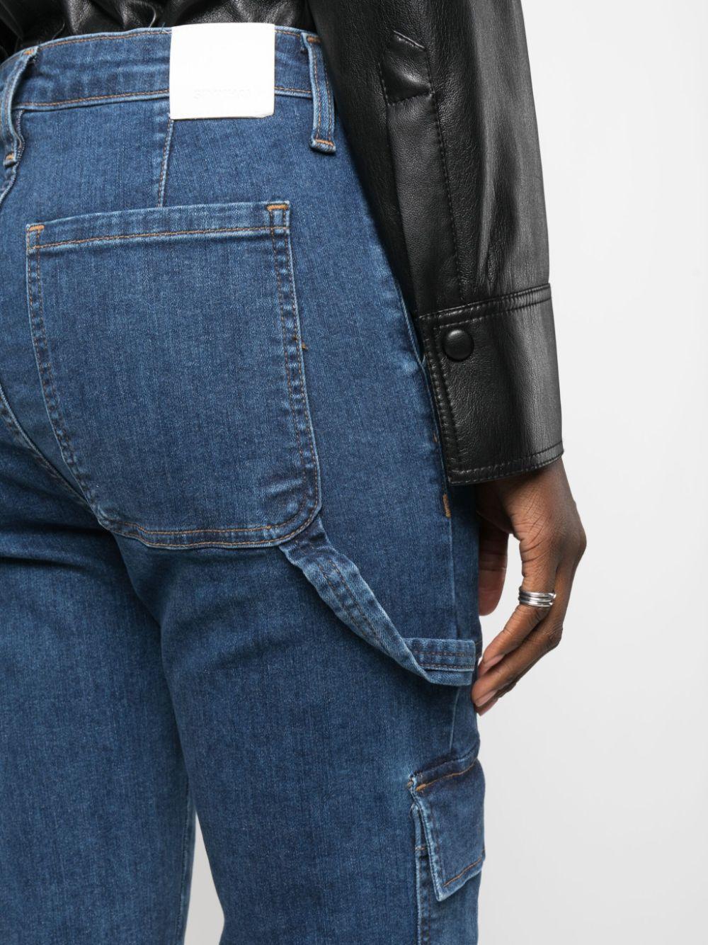 high-rise cropped-leg jeans