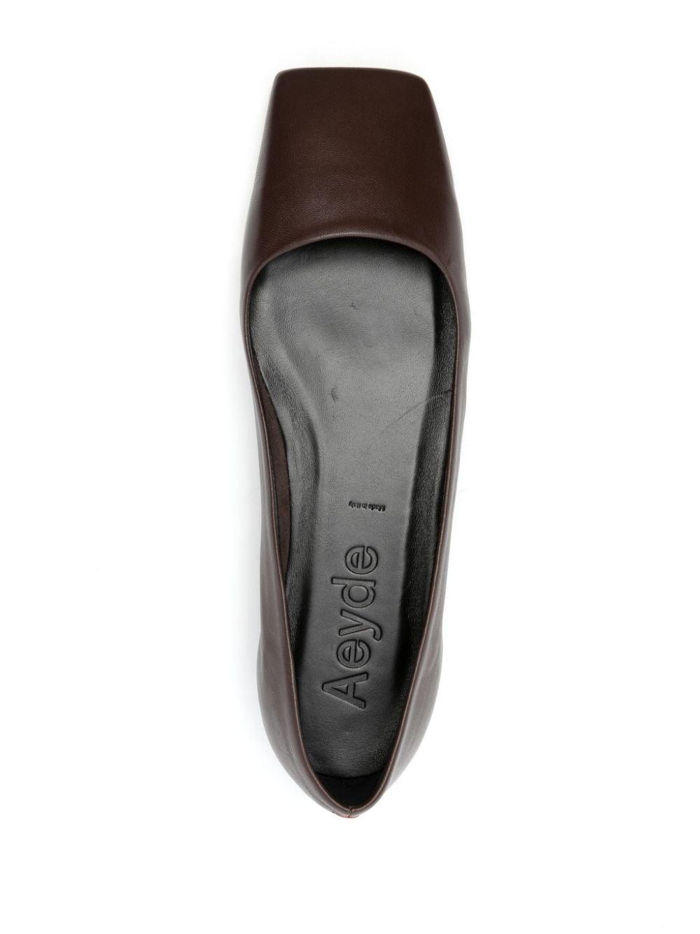 Ida leather ballerina shoes