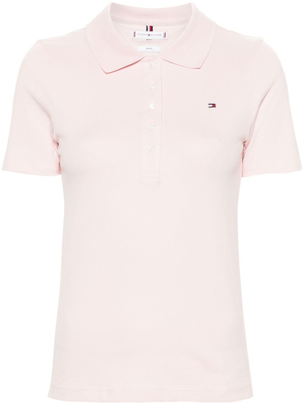 flag-embroidered polo shirt