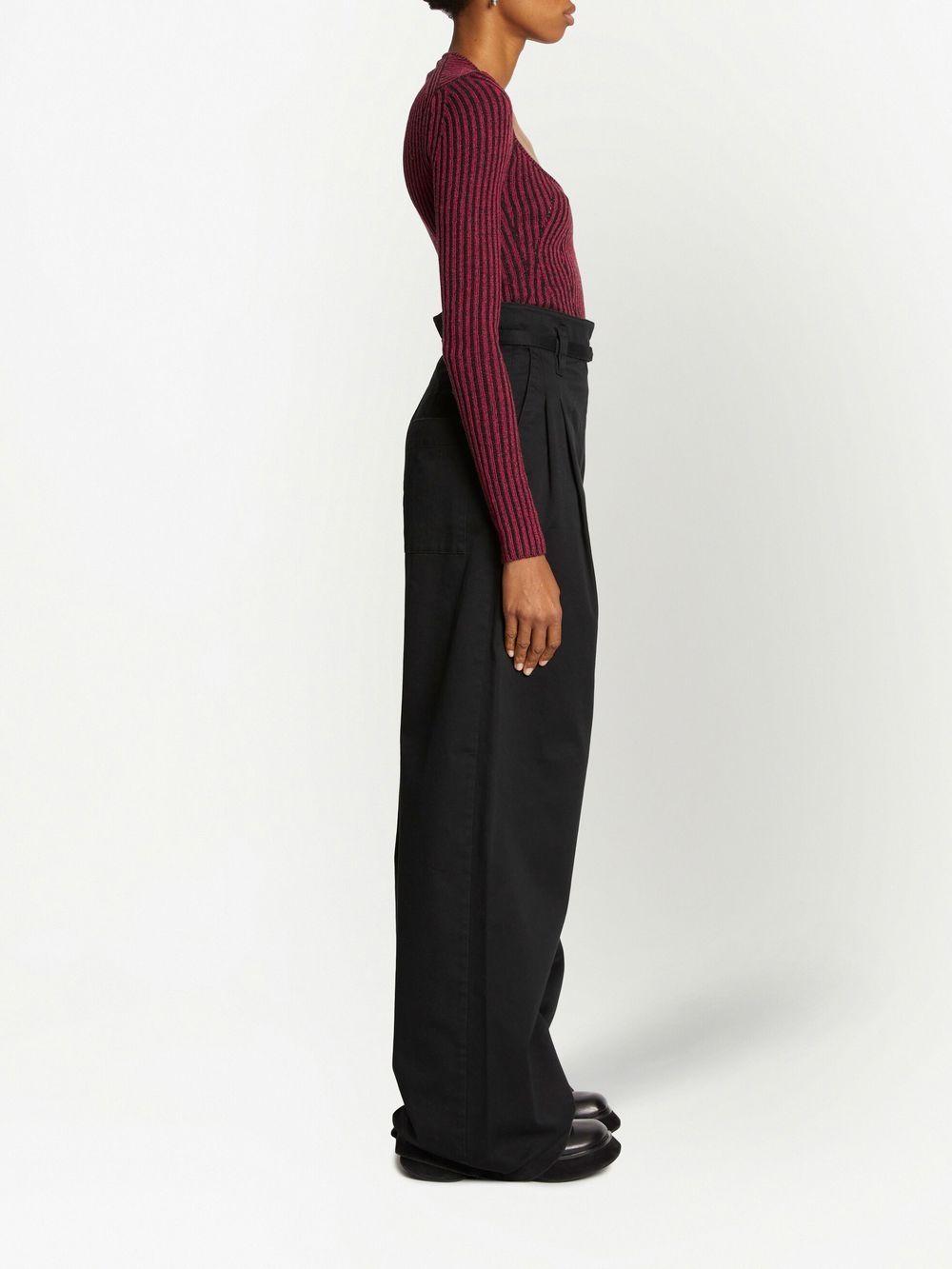 plaited rib scoop neck jumper