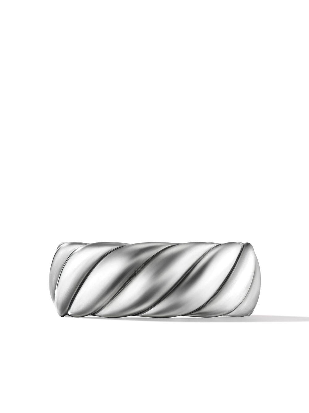 sterling silver Sculpted Cable Contour band ring