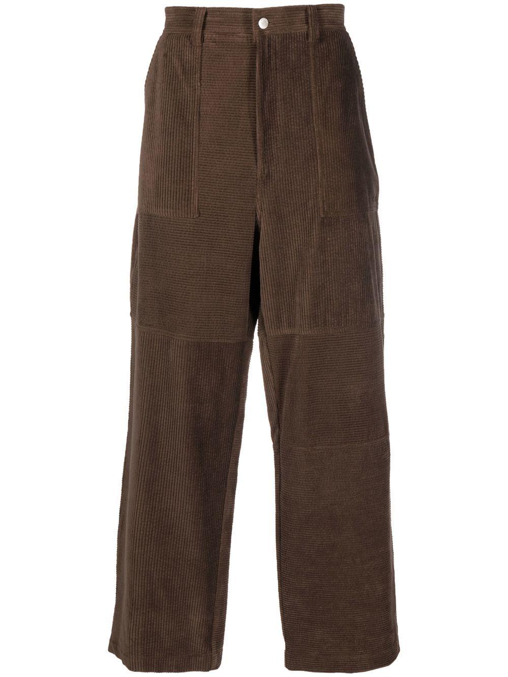 straight-leg corduroy trousers