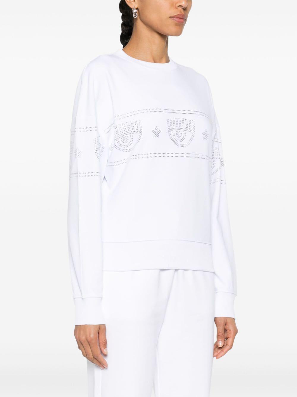 Logomania stud-embellished sweatshirt