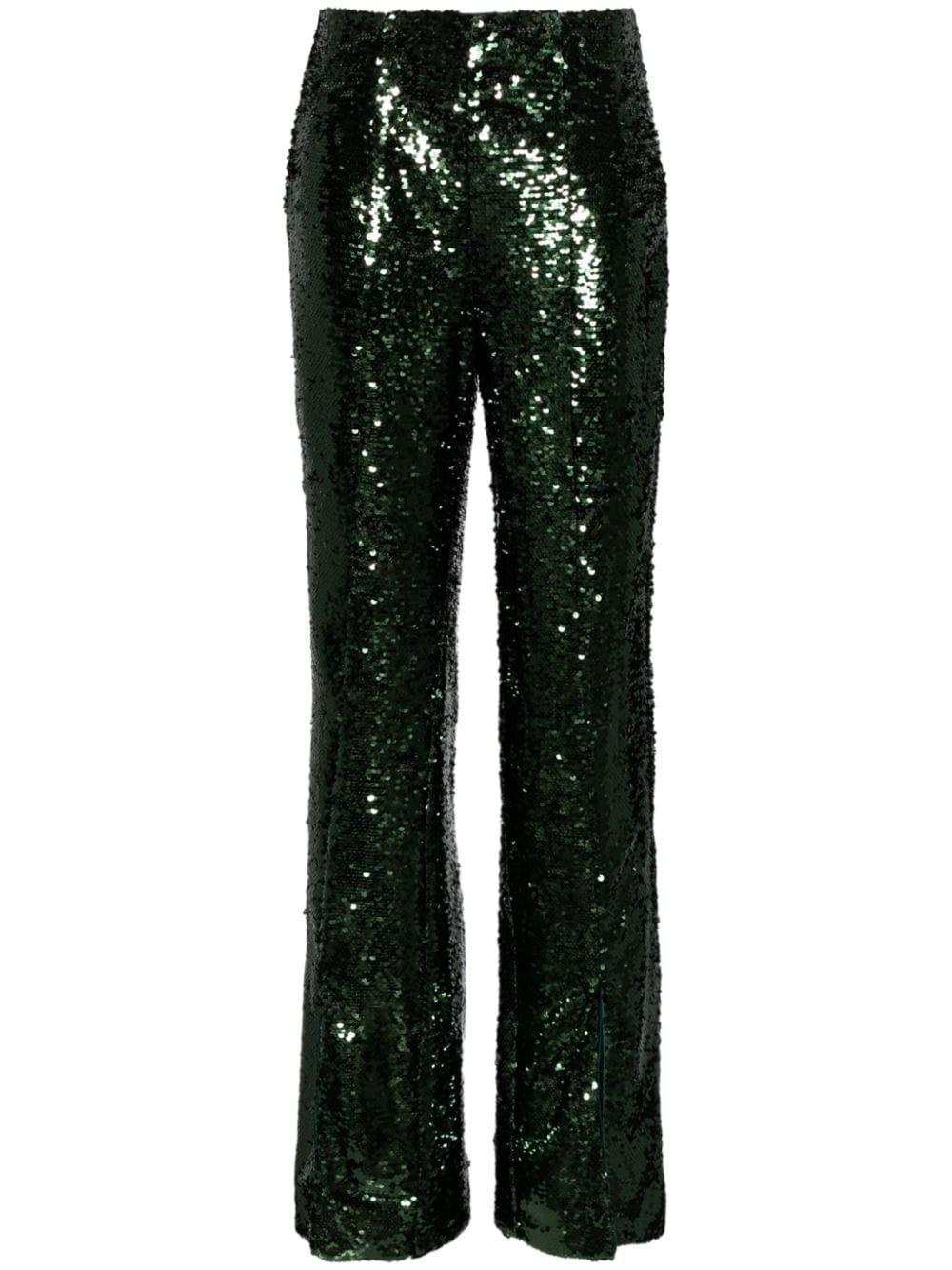 sequin-embellished trousers