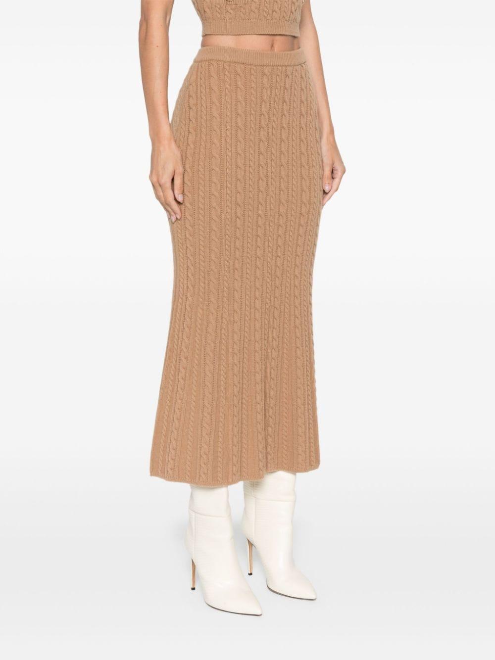 cable-knit maxi skirt