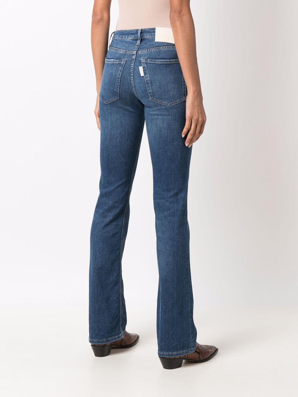 slim-cut flared jeans